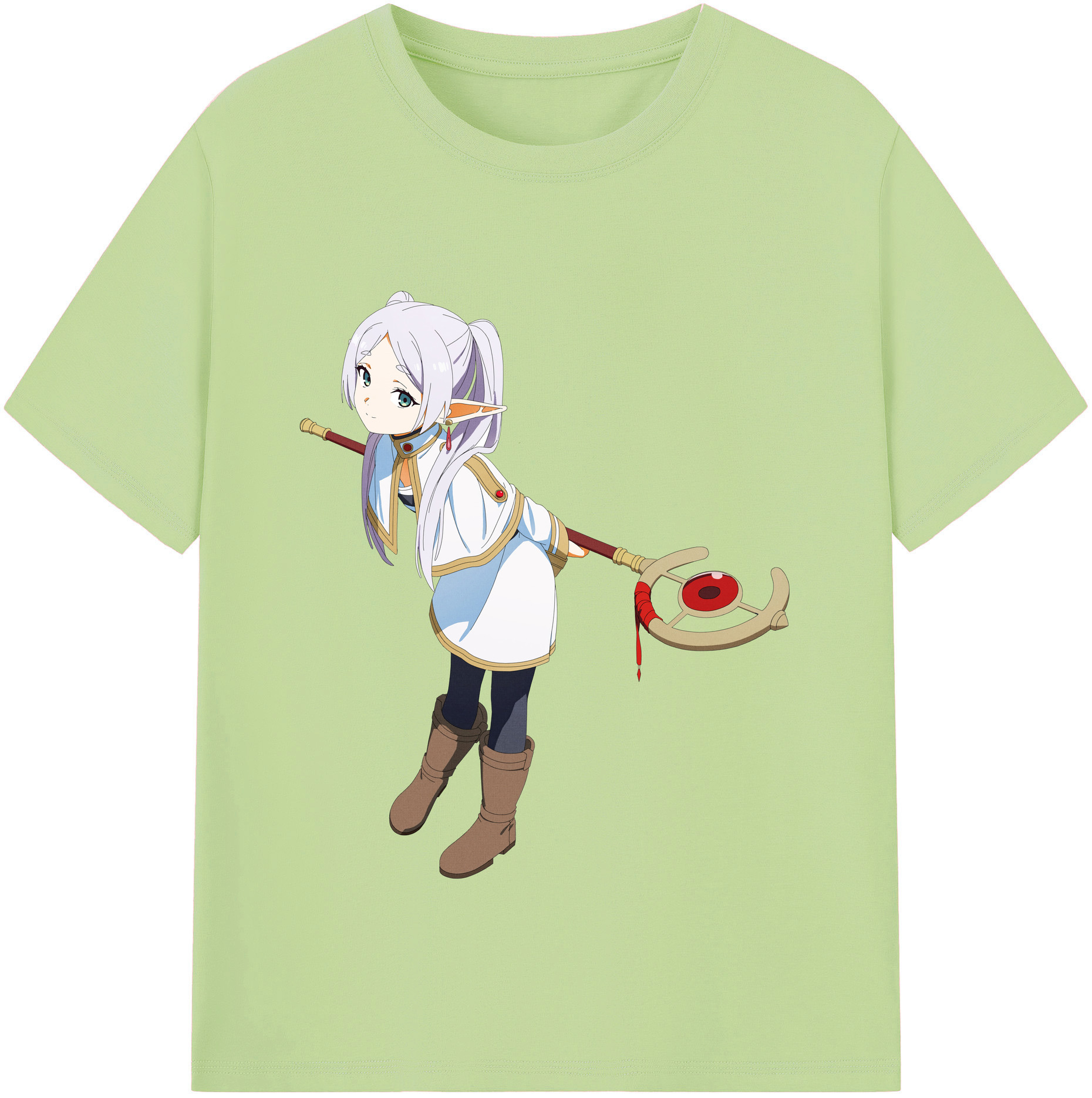 （画像用） 葬送のフリーレン Frieren 綿100％半袖Tシャツ（フロントプリント）